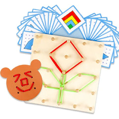 Wooden Geoboard Mathematical Manipulative Material 