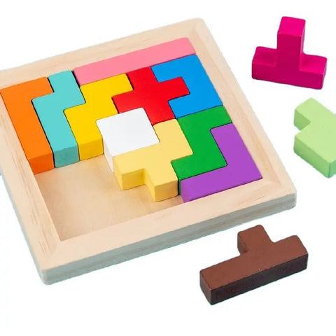 Wooden Puzzle for Kids Wooden Intelligence Game | Jigsaw Brain Teaser | Russian Building Block Educational Puzzle for Kids 